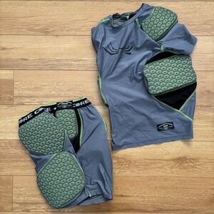 Boys Alleson Padded Football Compression Shirt Shorts Girdle Lot  Youth M/L